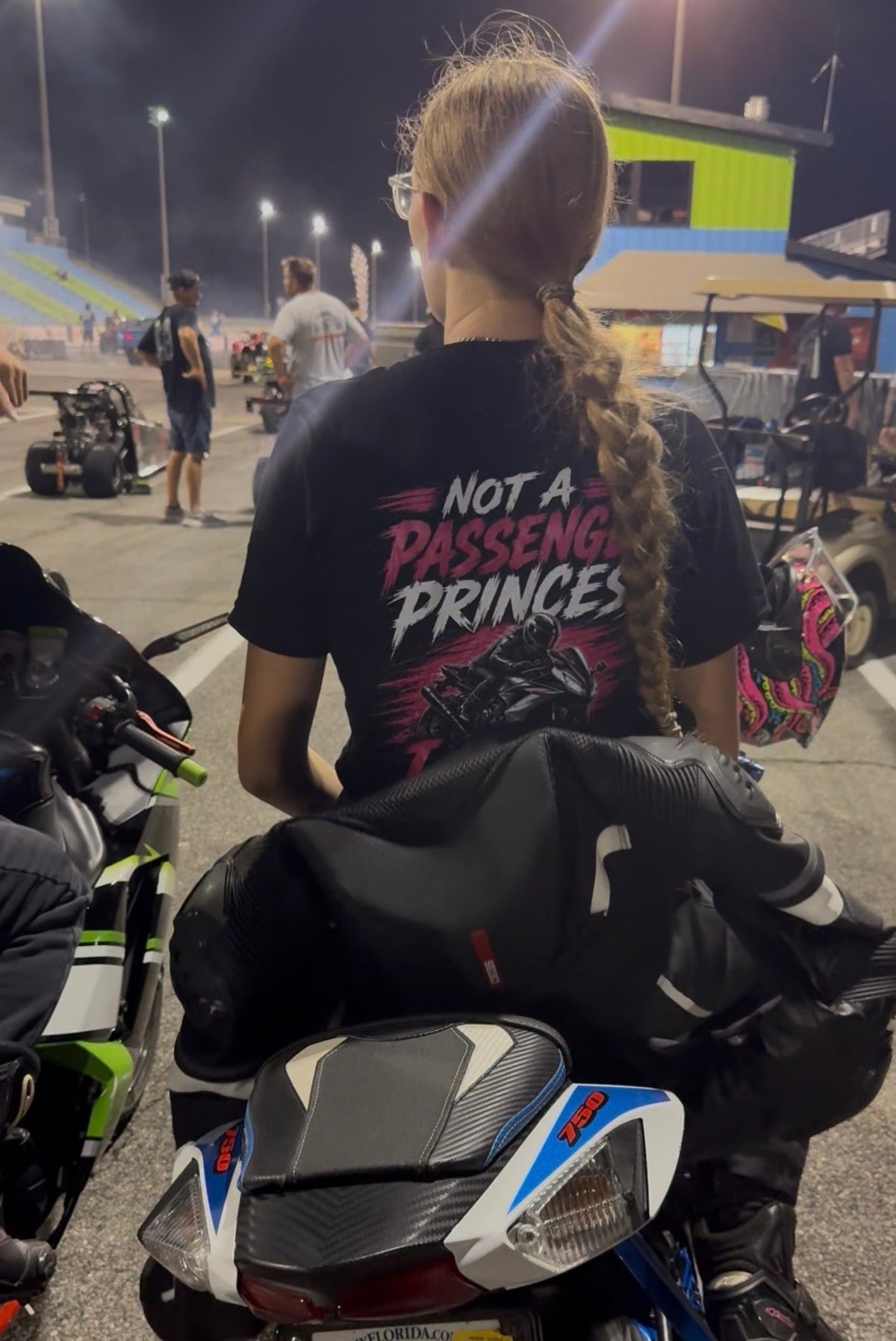 Not a Passenger Princess Motorcycle T-Shirt | FTF Racing