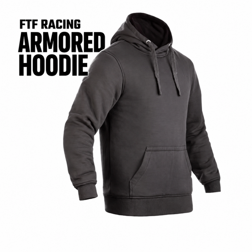 FTF Racing Armored Motorcycle Hoodie with CE Level 2 Armor