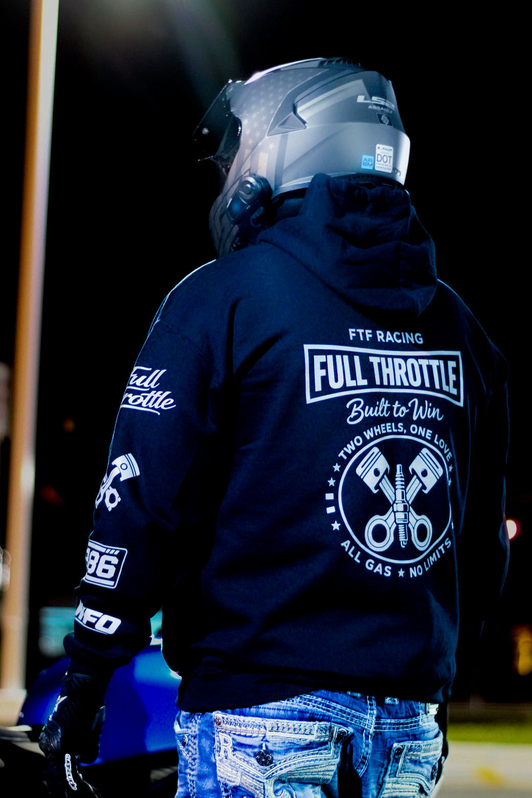 Reflective Motorcycle Hoodie – Night Visibility Riding Gear | FTF Racing
