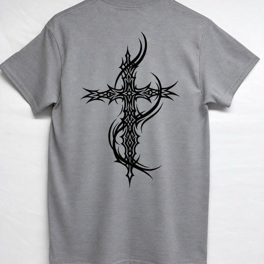 Cyber Sigilism Cross T-Shirt – Gothic Cross Graphic Tee | FTF Racing