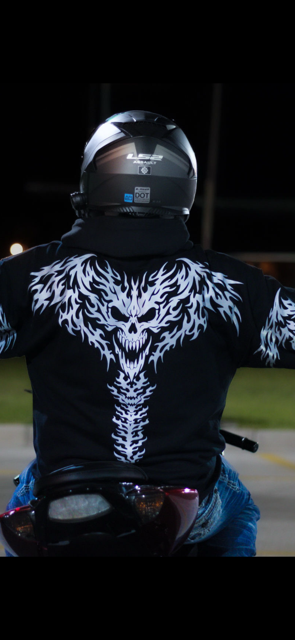 Reflective Skeleton Biker Hoodie – Night Riding gear | FTF Racing