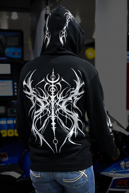 Cyber Sigil Reflective Motorcycle Hoodie – FTF Racing