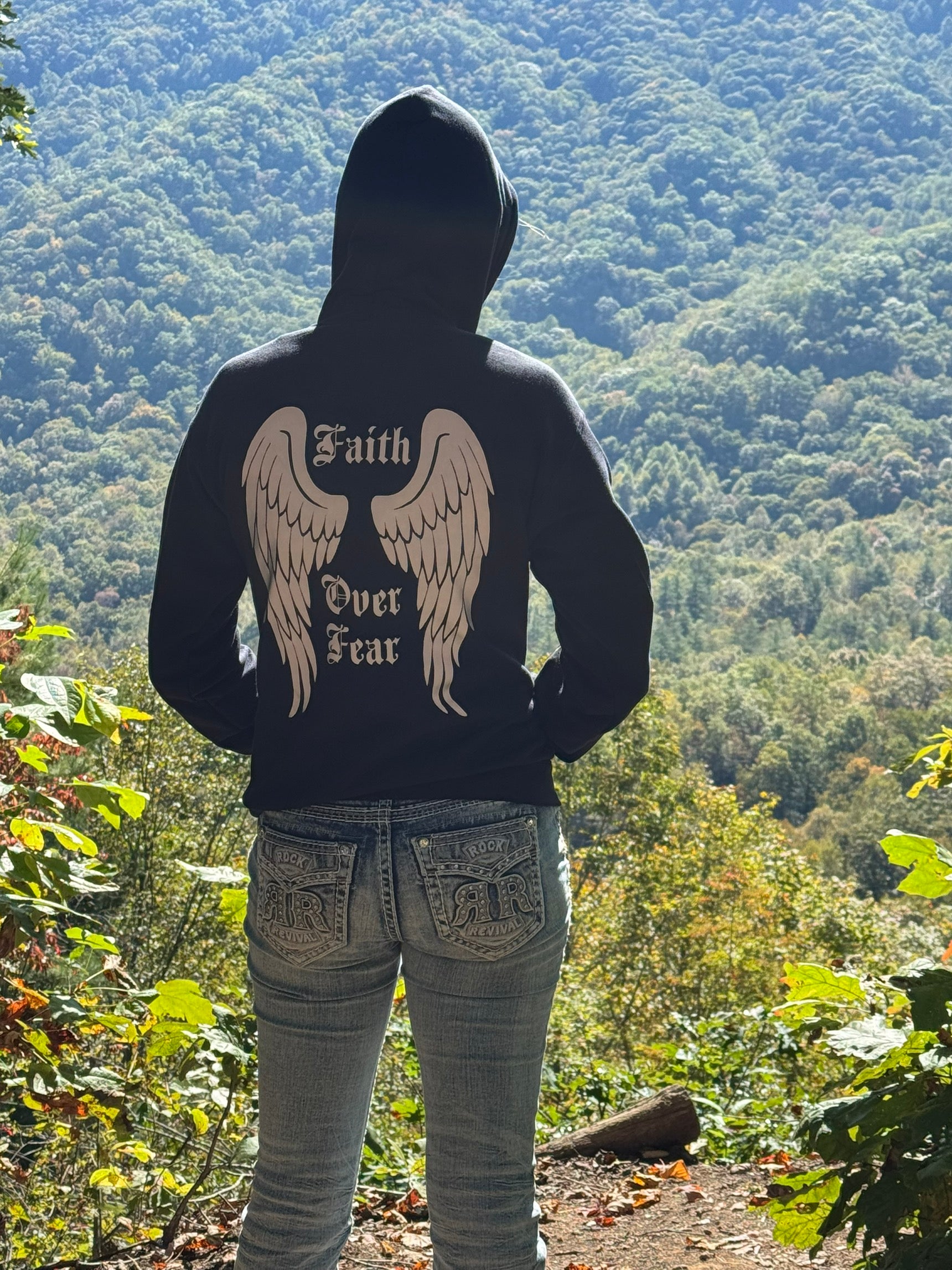 Reflective Biker Hoodie – Faith Over Fear Motorcycle Riding Hoodie