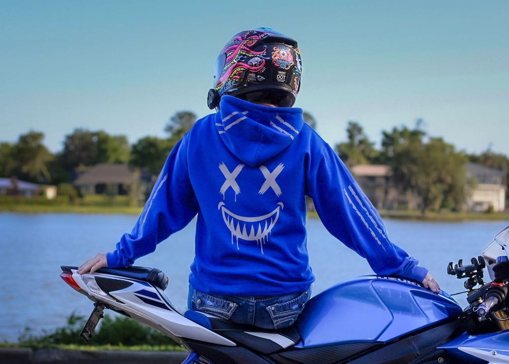 Reflective Smiley Hoodie - Light Up Graphic Streetwear