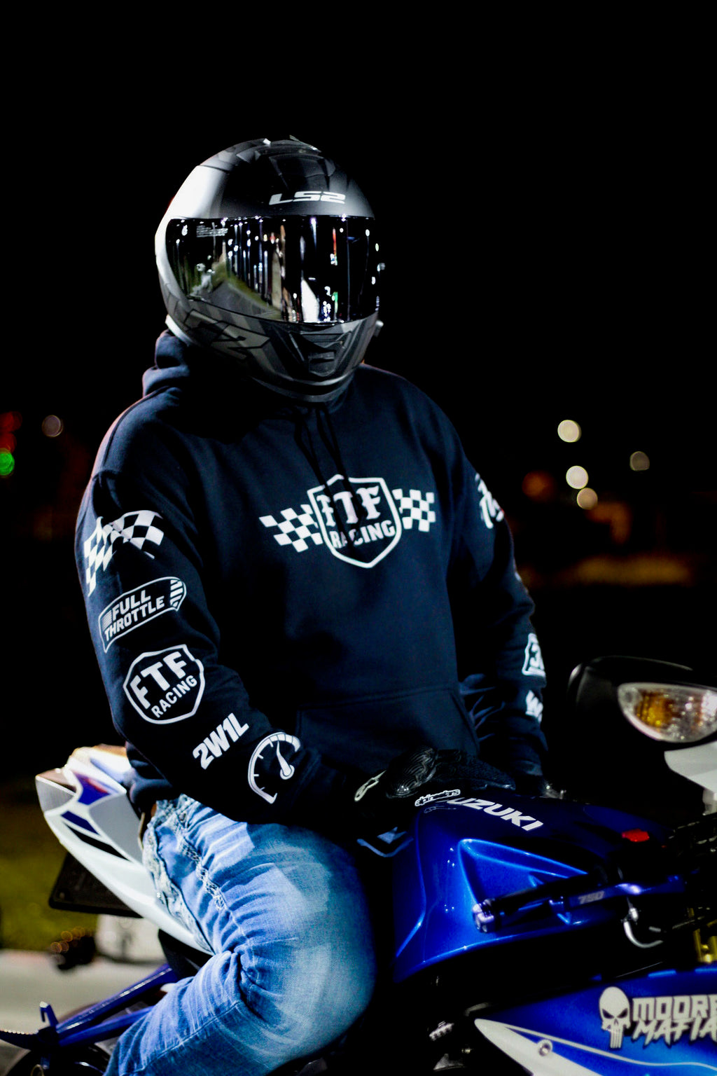 Reflective Motorcycle Hoodie – Night Visibility Riding Gear | FTF Racing