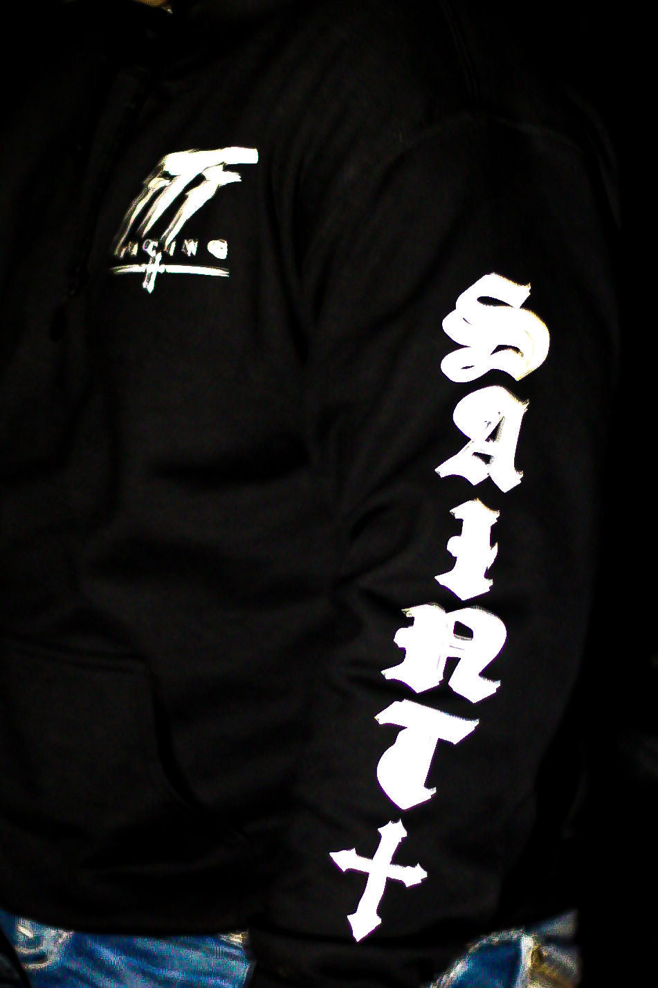 Reflective Motorcycle Hoodie – Angel Wings “Sinner Saint” Riding Hoodie | Night Visibility Streetwear