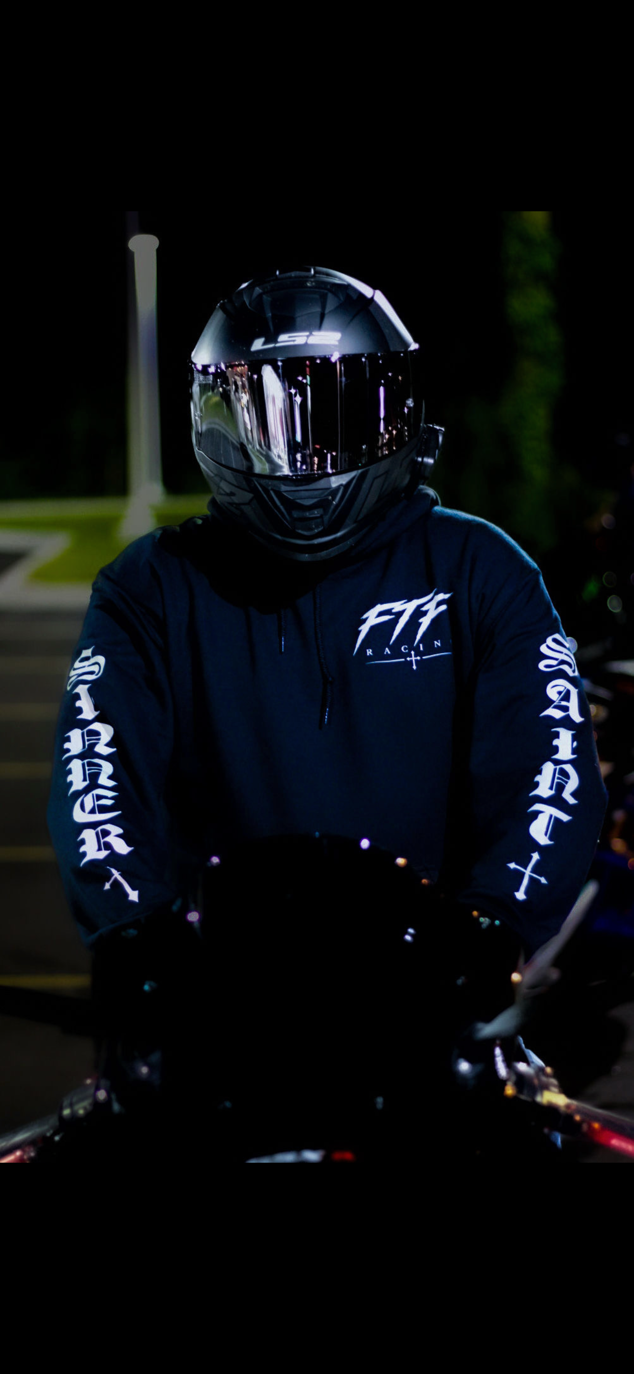 Reflective Motorcycle Hoodie – Angel Wings “Sinner Saint” Riding Hoodie | Night Visibility Streetwear