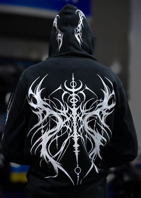 Cyber Sigil Reflective Motorcycle Hoodie – FTF Racing