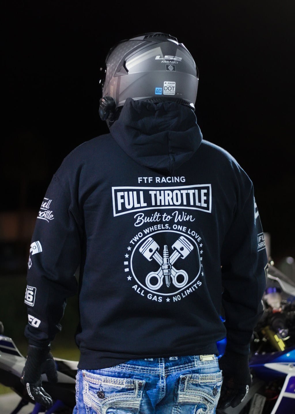 Reflective Motorcycle Hoodie – Night Visibility Riding Gear | FTF Racing