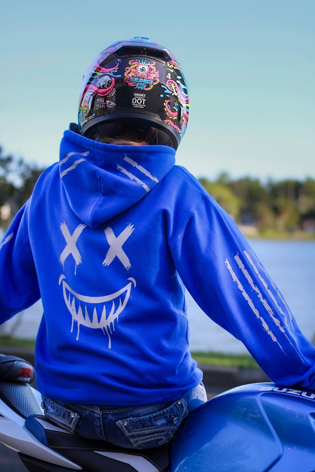 Reflective Smiley Hoodie - Light Up Graphic Streetwear