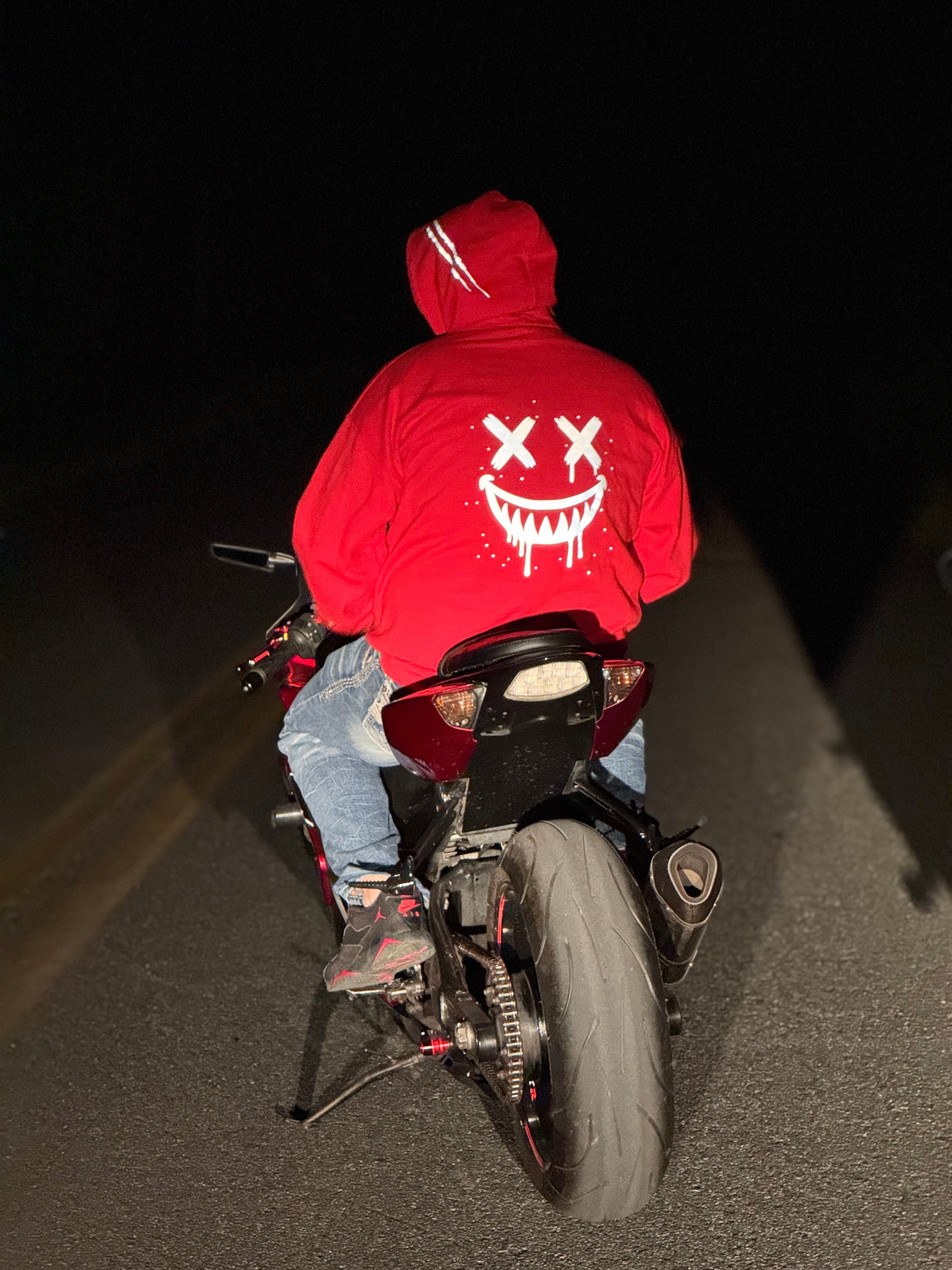 Reflective Smiley Hoodie - Light Up Graphic Streetwear
