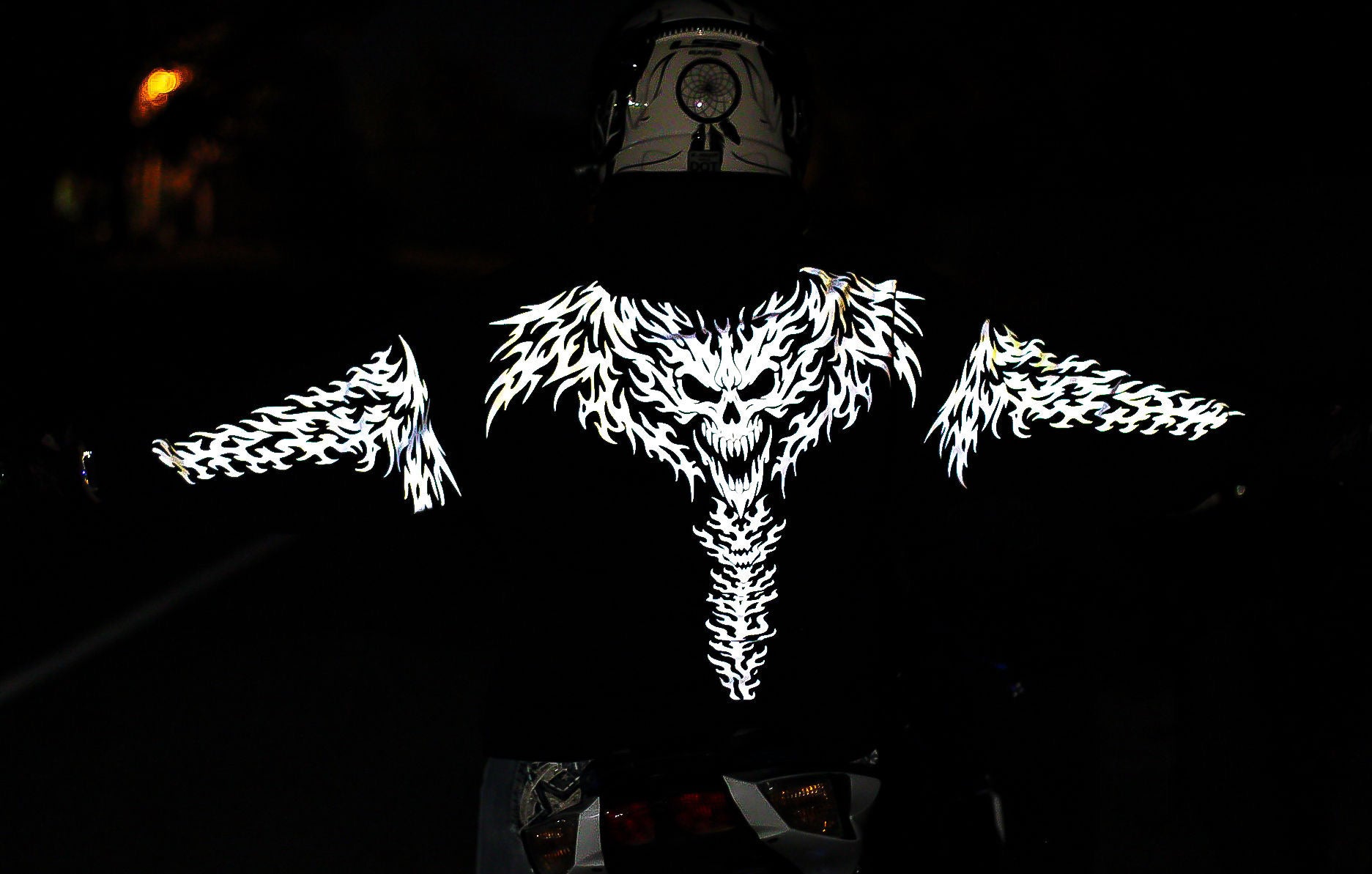 Reflective Skeleton Biker Hoodie – Night Riding gear | FTF Racing