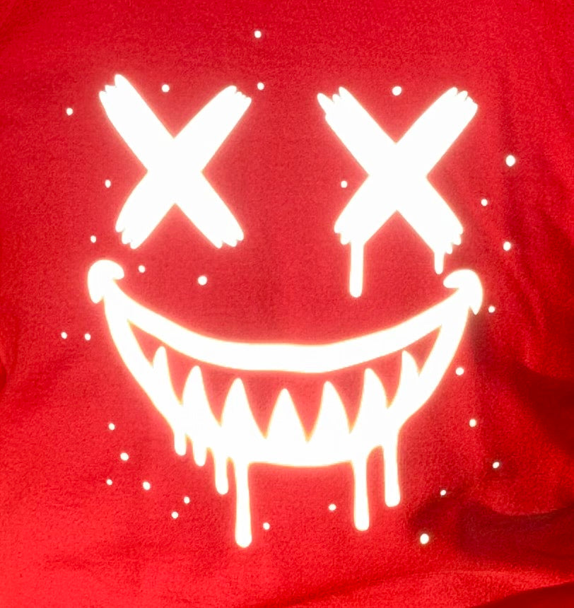 Reflective Smiley Hoodie - Light Up Graphic Streetwear