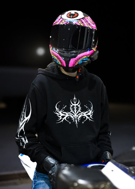 Cyber Sigil Reflective Motorcycle Hoodie – FTF Racing
