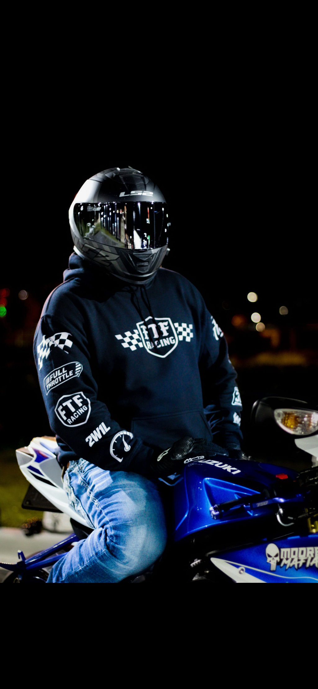 Reflective Motorcycle Hoodie – Night Visibility Riding Gear | FTF Racing
