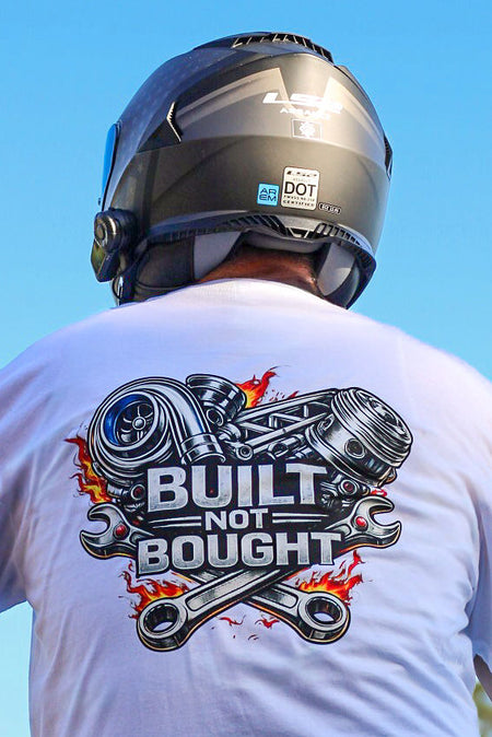 Built Not Bought T-Shirt - Turbo Engine Graphic Tee for Mechanics & Car Enthusiast