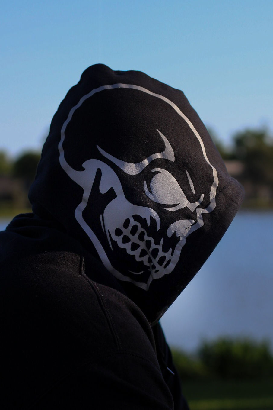 Reflective Skull Hoodie-Ride Fast Die Last Biker Hoodie | High Visibility Streetwear