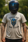 Certified Bug Killer T-Shirt | Funny Motorcycle Rider Tee
