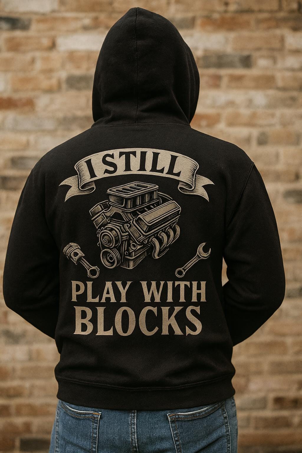 I Still Play With Blocks Hoodie – Mechanic Engine Builder Pullover