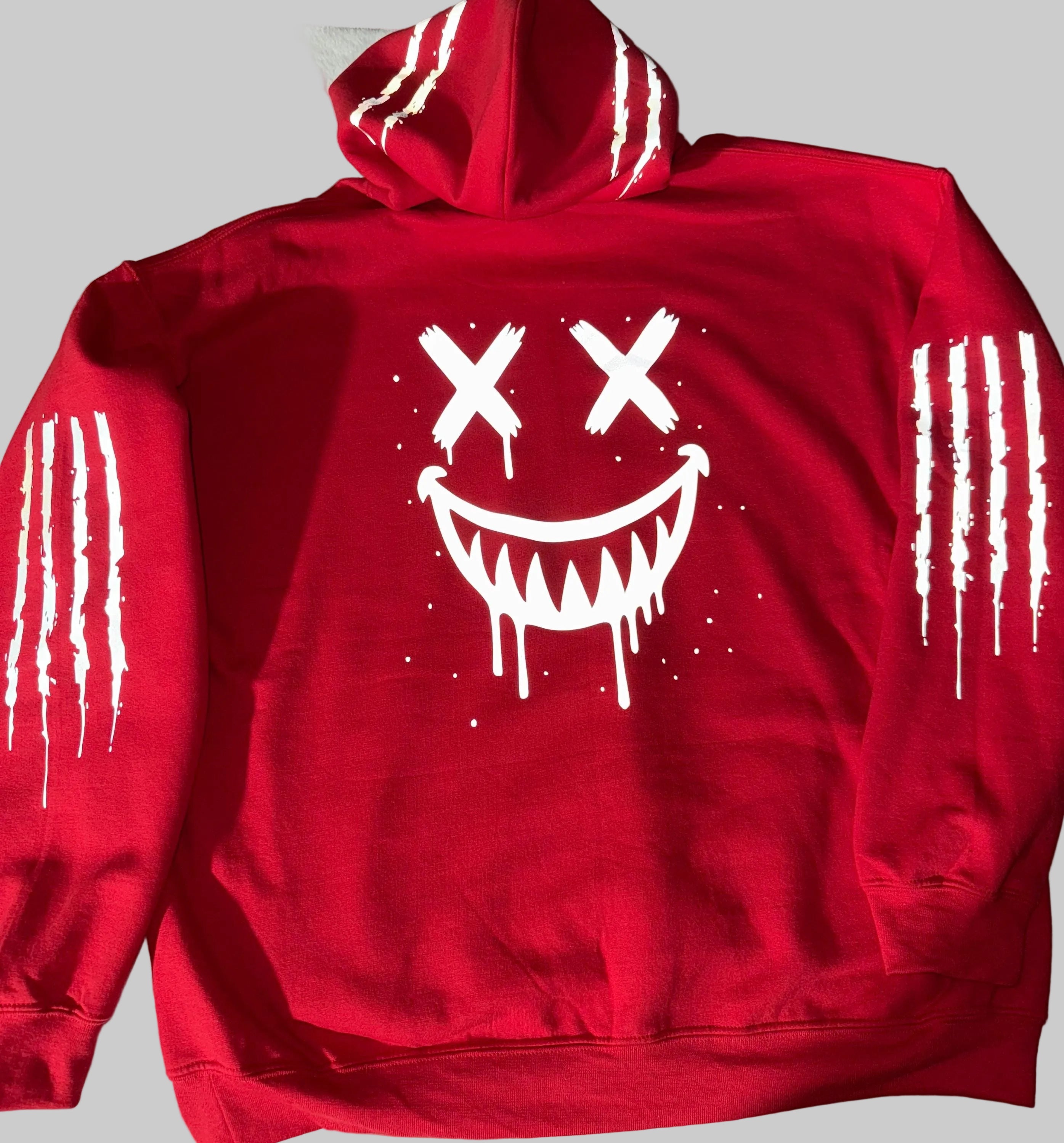 Reflective Smiley Hoodie - Light Up Graphic Streetwear