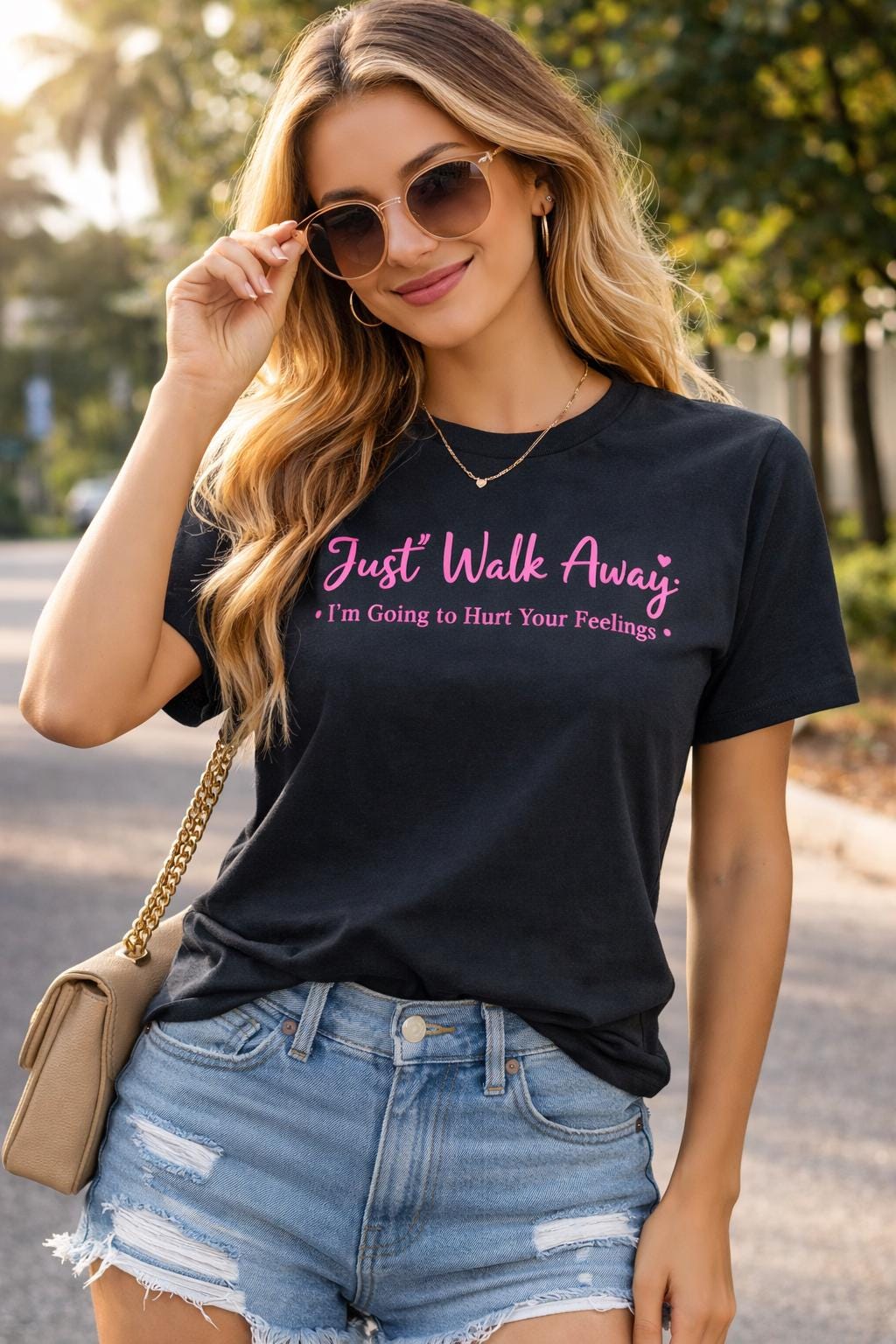 Just Walk Away T-Shirt – Funny Sarcastic T-Shirt for women | Sassy Attitude Tee